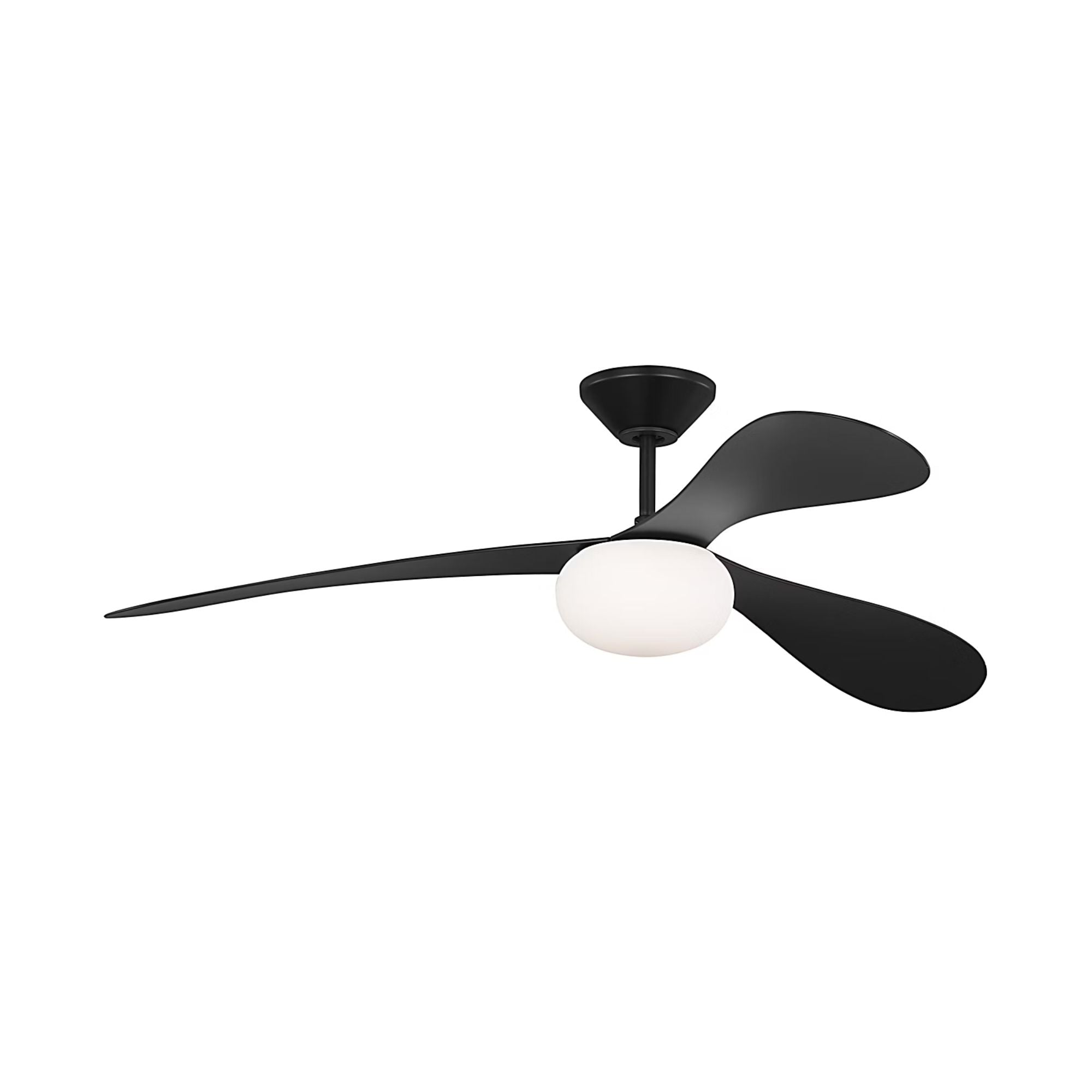 Drape Smart 58" Midnight Black Unique LED Ceiling Fan