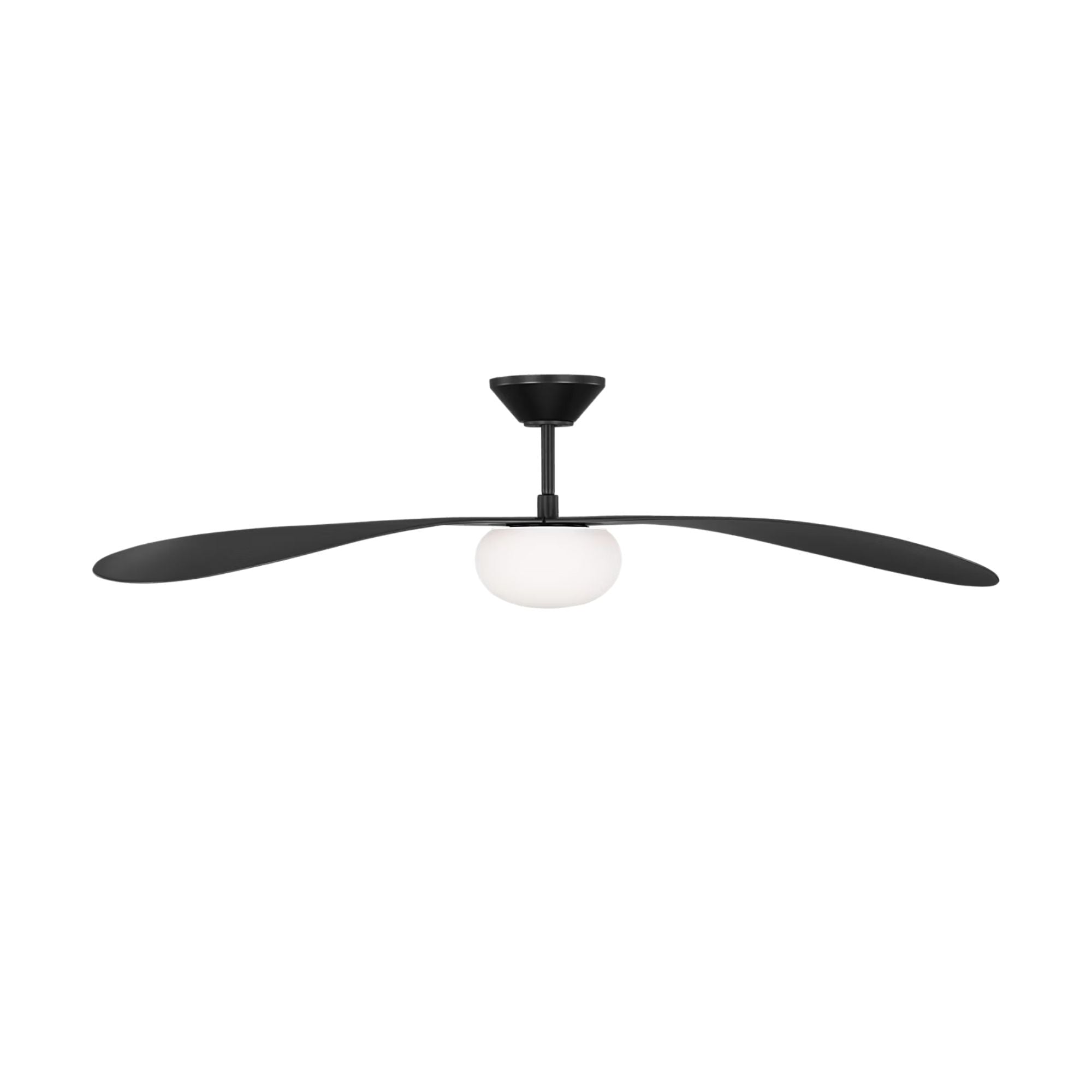 Drape Smart 58" Midnight Black Unique LED Ceiling Fan