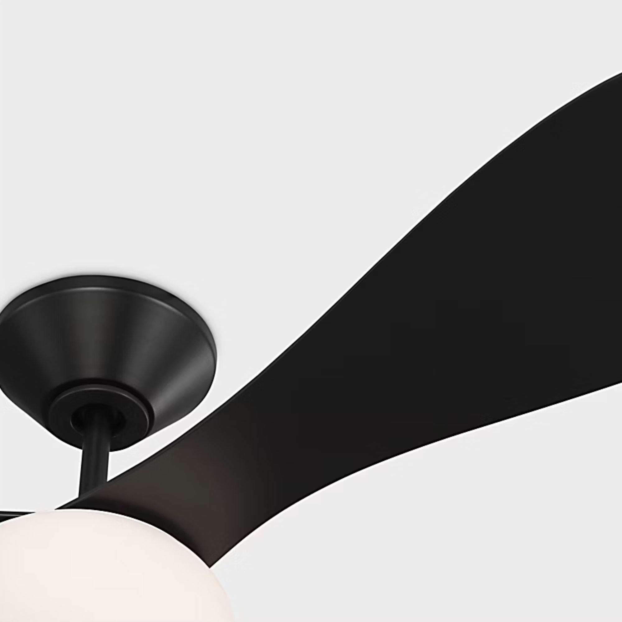 Drape Smart 58" Midnight Black Unique LED Ceiling Fan