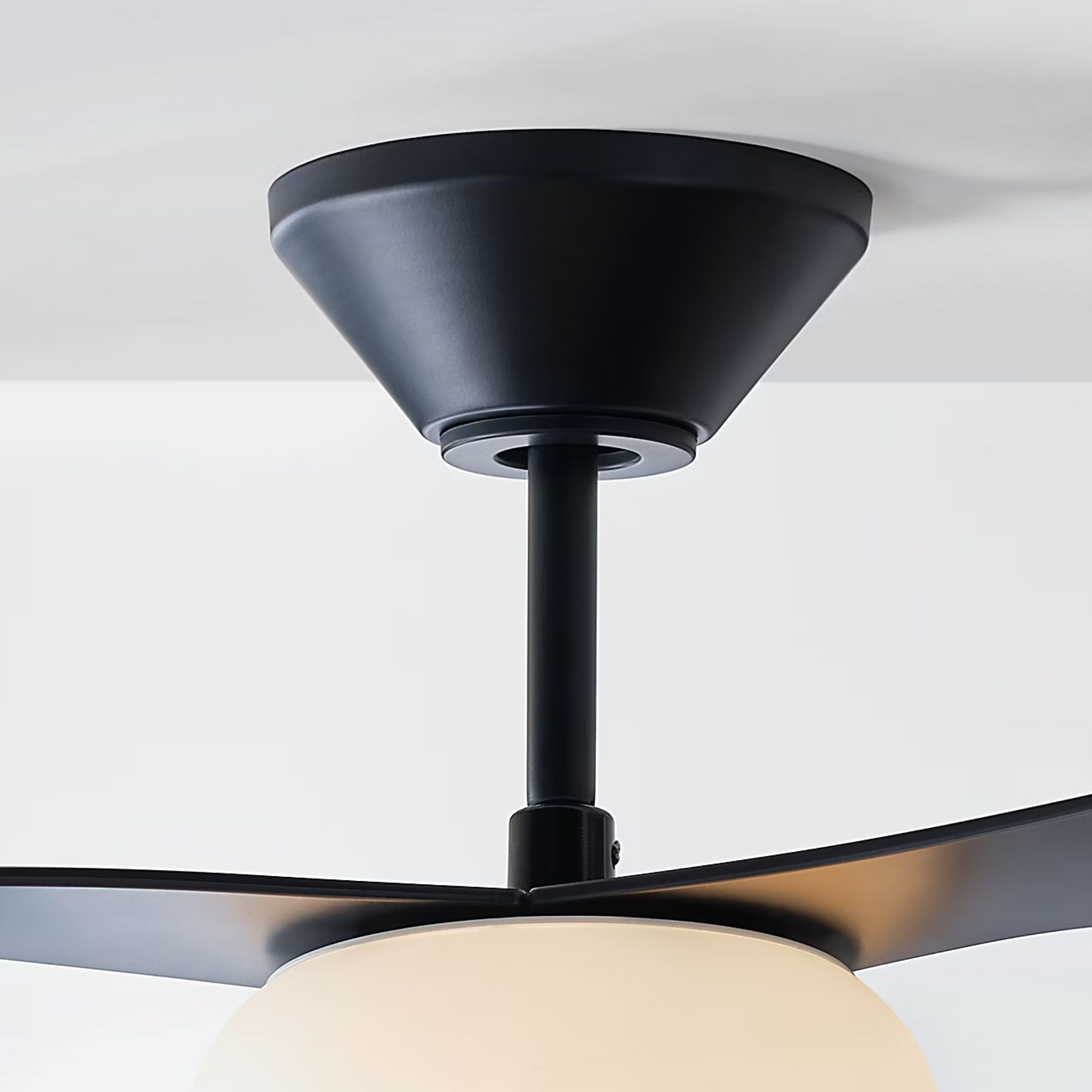 Drape Smart 58" Midnight Black Unique LED Ceiling Fan