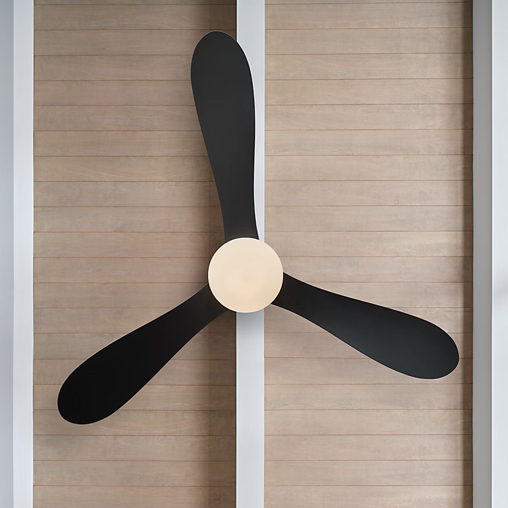 Drape Smart 58" Midnight Black Unique LED Ceiling Fan