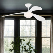 Visual Comfort Fan - Drape Smart 58" Matte White Unique LED Ceiling Fan | Bees Lighting