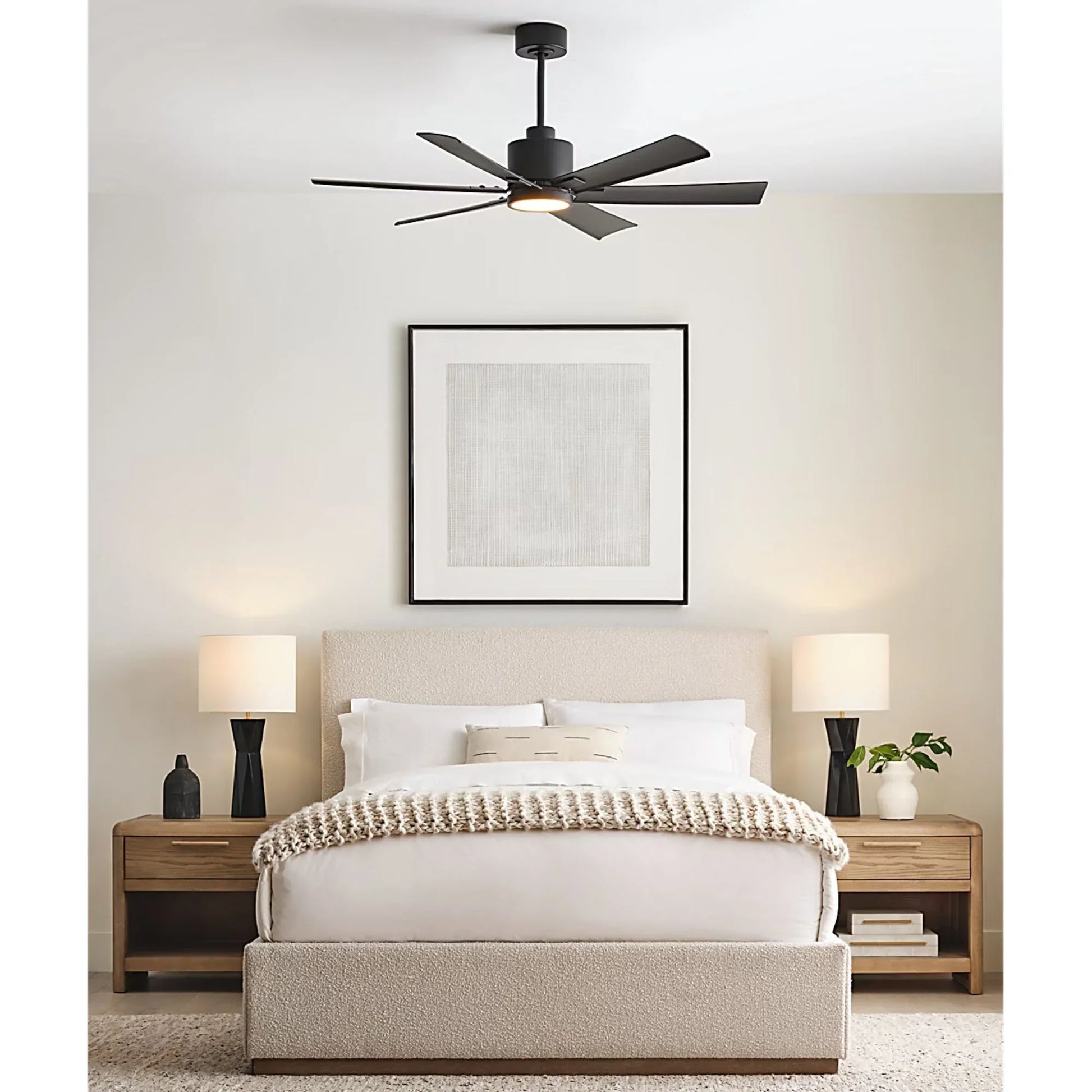 Generation Lighting - Flera Smart 52" Midnight Black Windmill LED Ceiling Fan | Bees Lighting