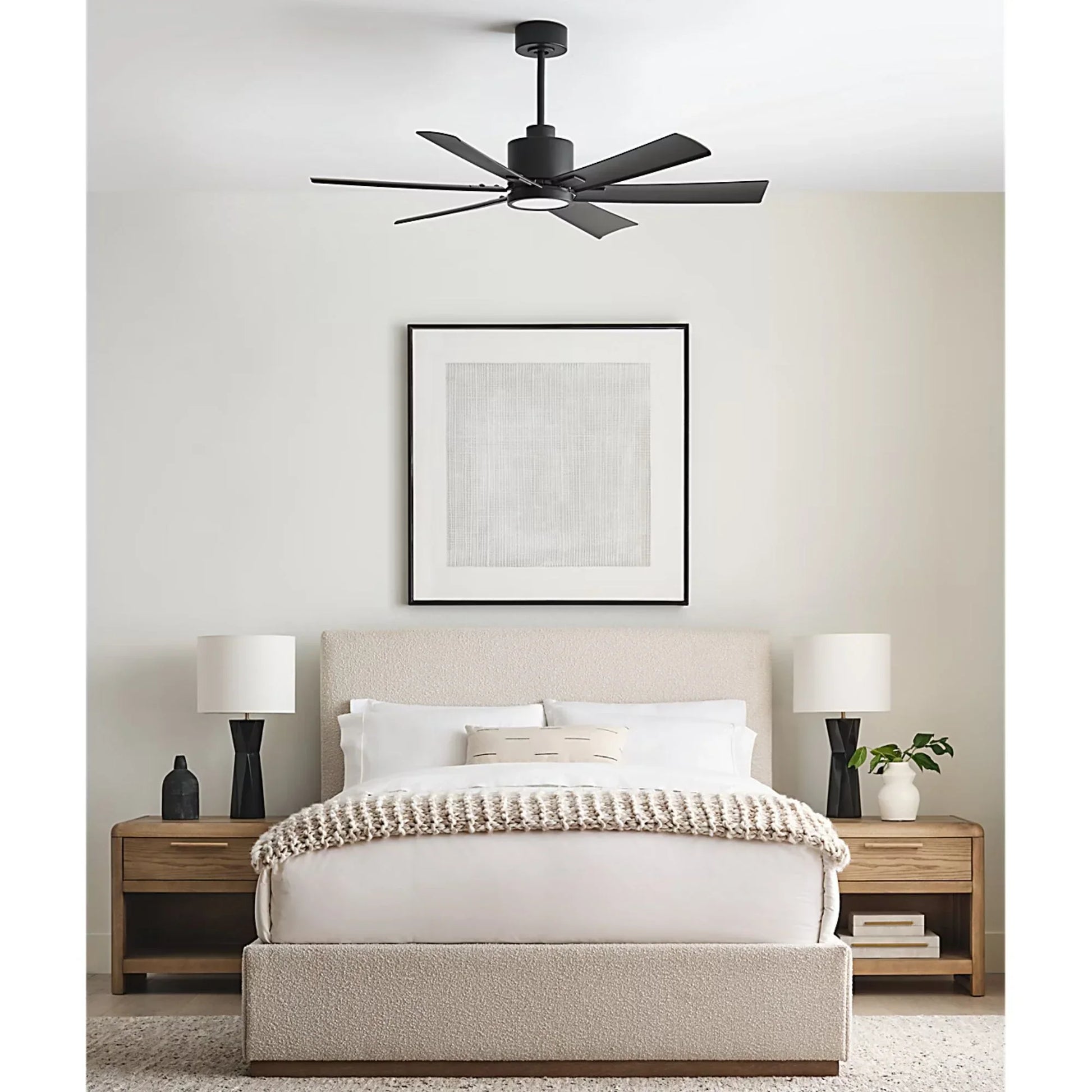 Generation Lighting - Flera Smart 52" Midnight Black Windmill LED Ceiling Fan | Bees Lighting