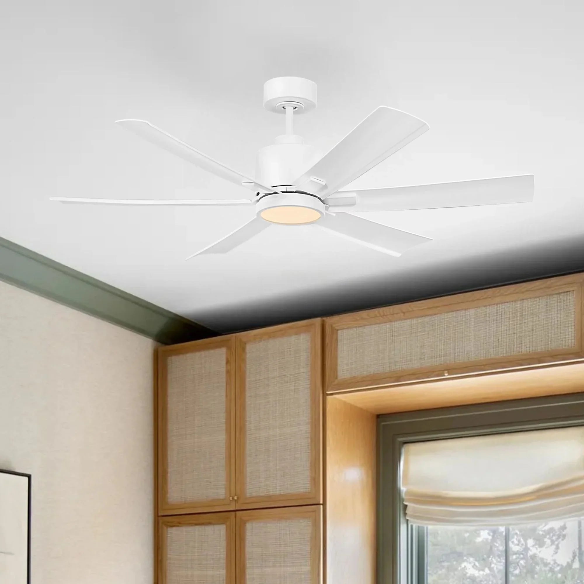 Generation Lighting - Flera Smart 52" Matte White Windmill LED Ceiling Fan | Bees Lighting