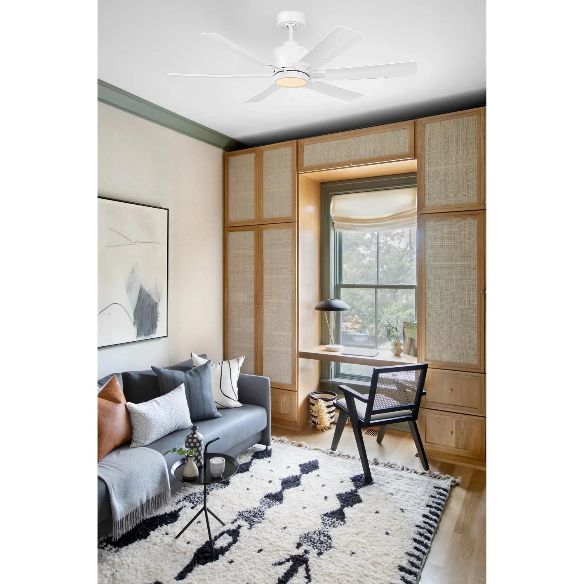Generation Lighting - Flera Smart 52" Matte White Windmill LED Ceiling Fan | Bees Lighting