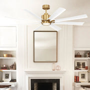 Generation Lighting - Flera Smart 65" Burnished Brass Windmill LED Ceiling Fan | Bees Lighting
