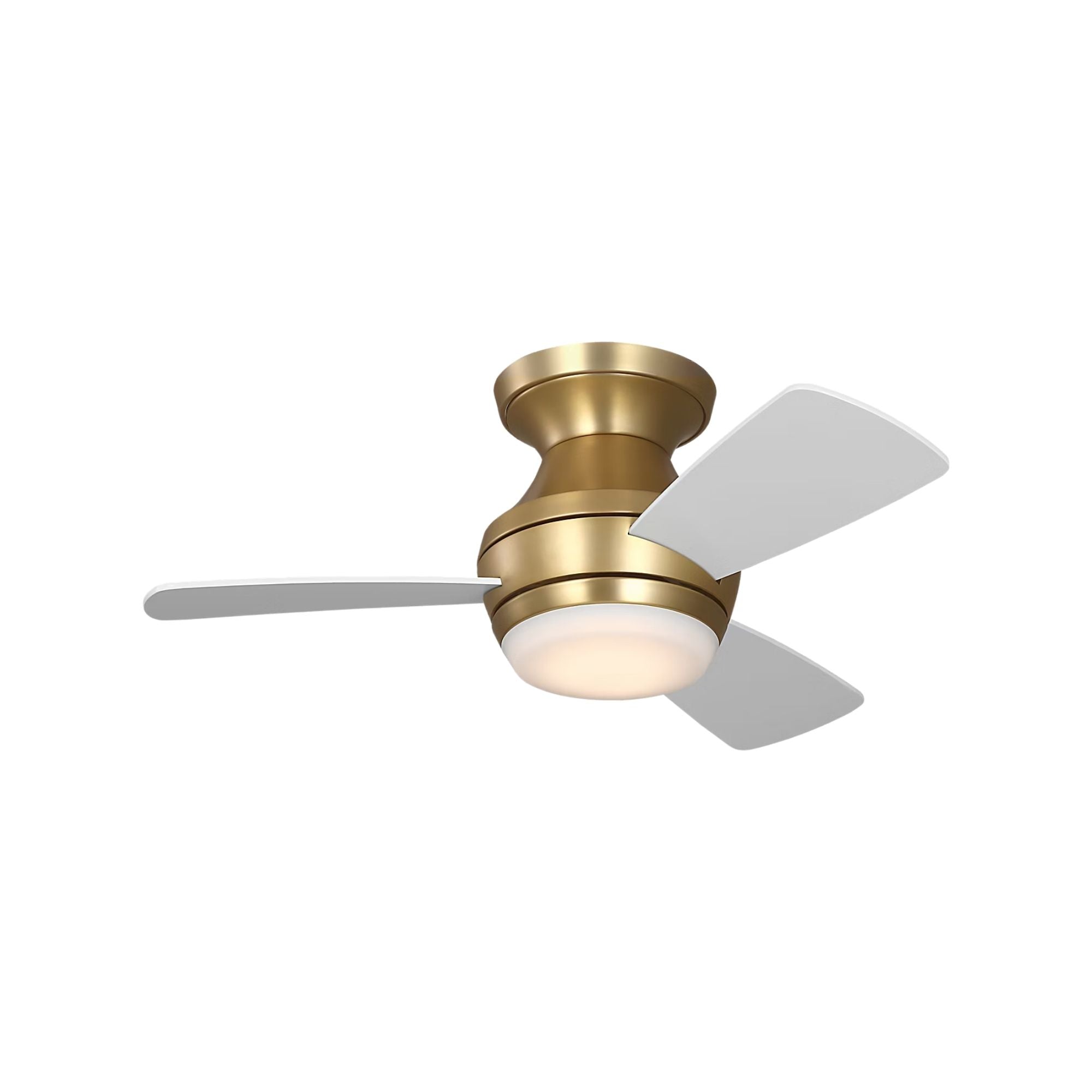 Ikon 32" Burnished Brass Hugger LED Ceiling Fan