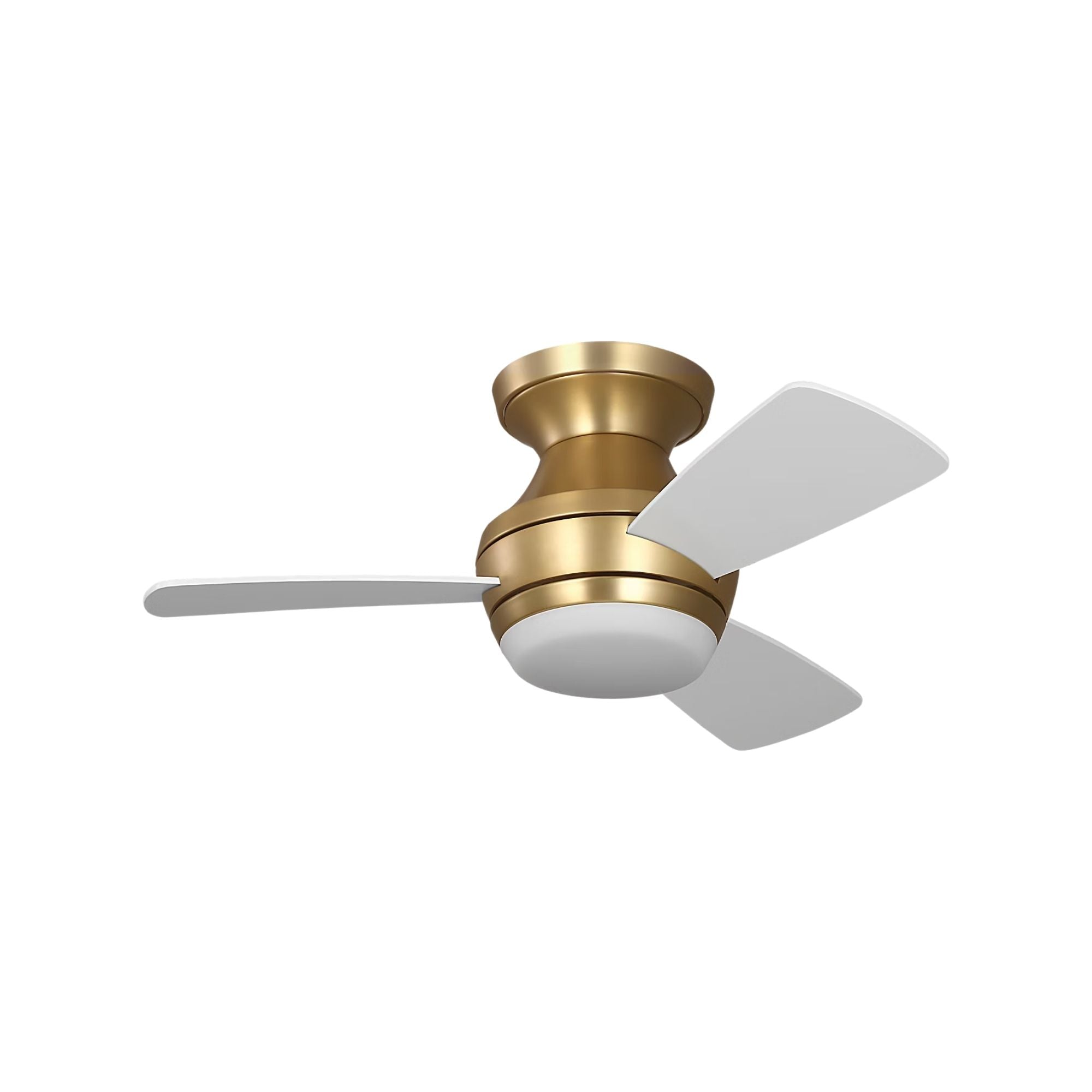 Ikon 32" Burnished Brass Hugger LED Ceiling Fan