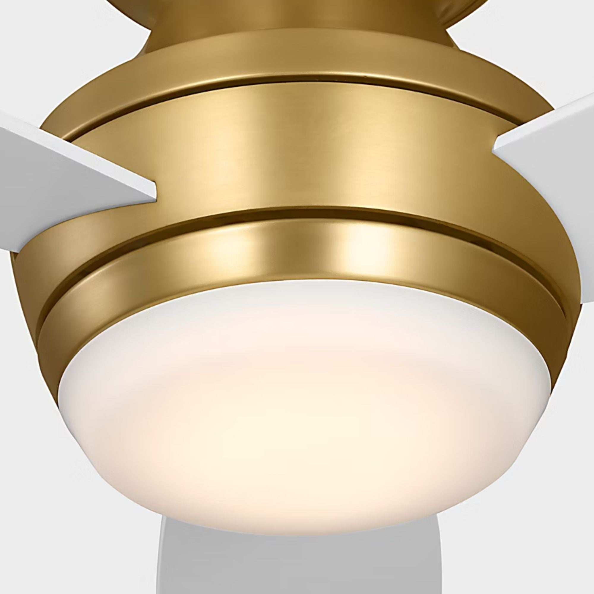 Ikon 32" Burnished Brass Hugger LED Ceiling Fan