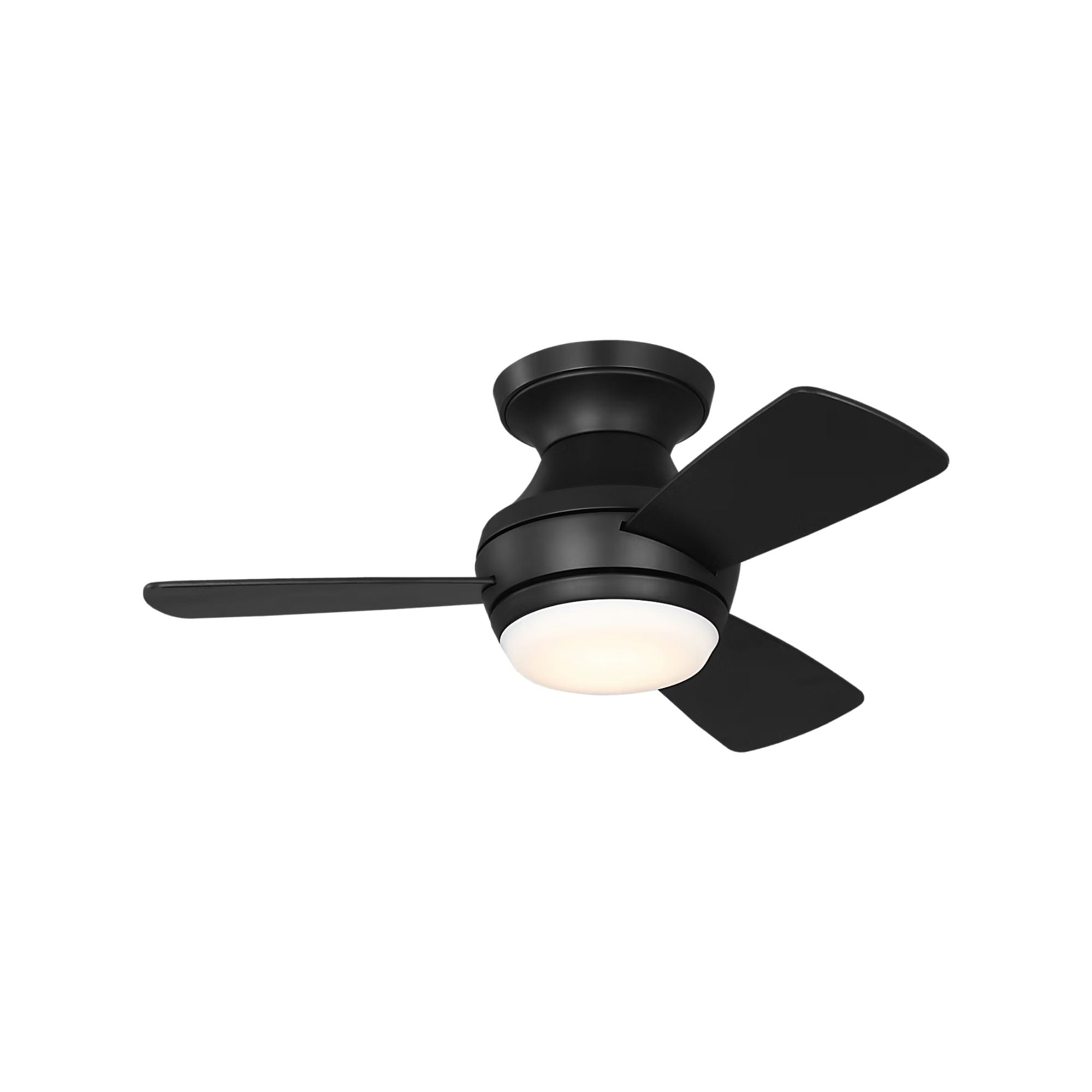 Ikon 32" Midnight Black Hugger LED Ceiling Fan