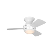 Ikon 32" Matte White Hugger LED Ceiling Fan