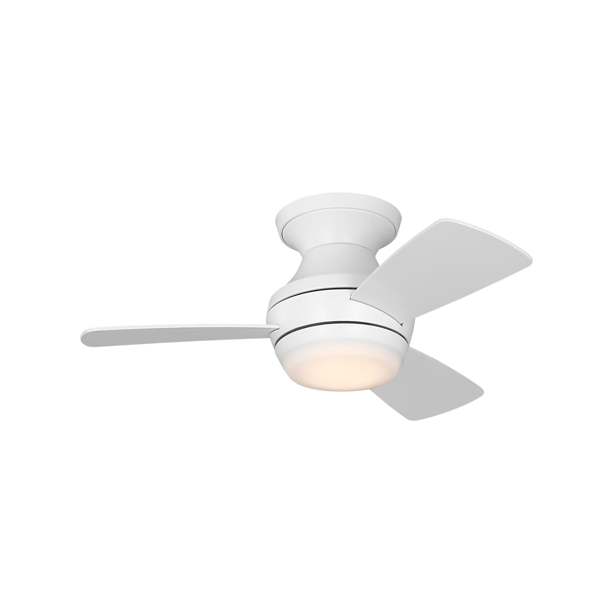 Ikon 32" Matte White Hugger LED Ceiling Fan
