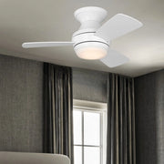 Visual Comfort Fan - Ikon 32" Matte White Hugger LED Ceiling Fan | Bees Lighting