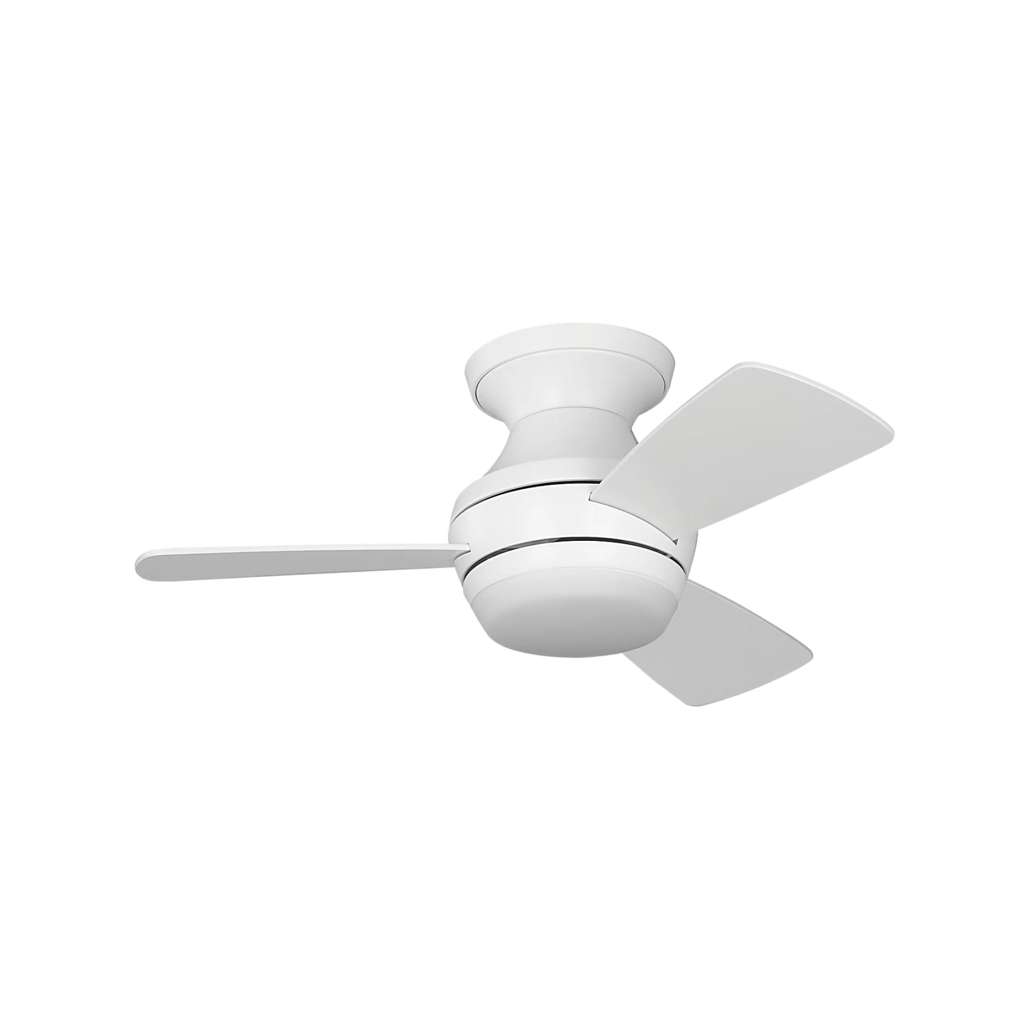 Ikon 32" Matte White Hugger LED Ceiling Fan
