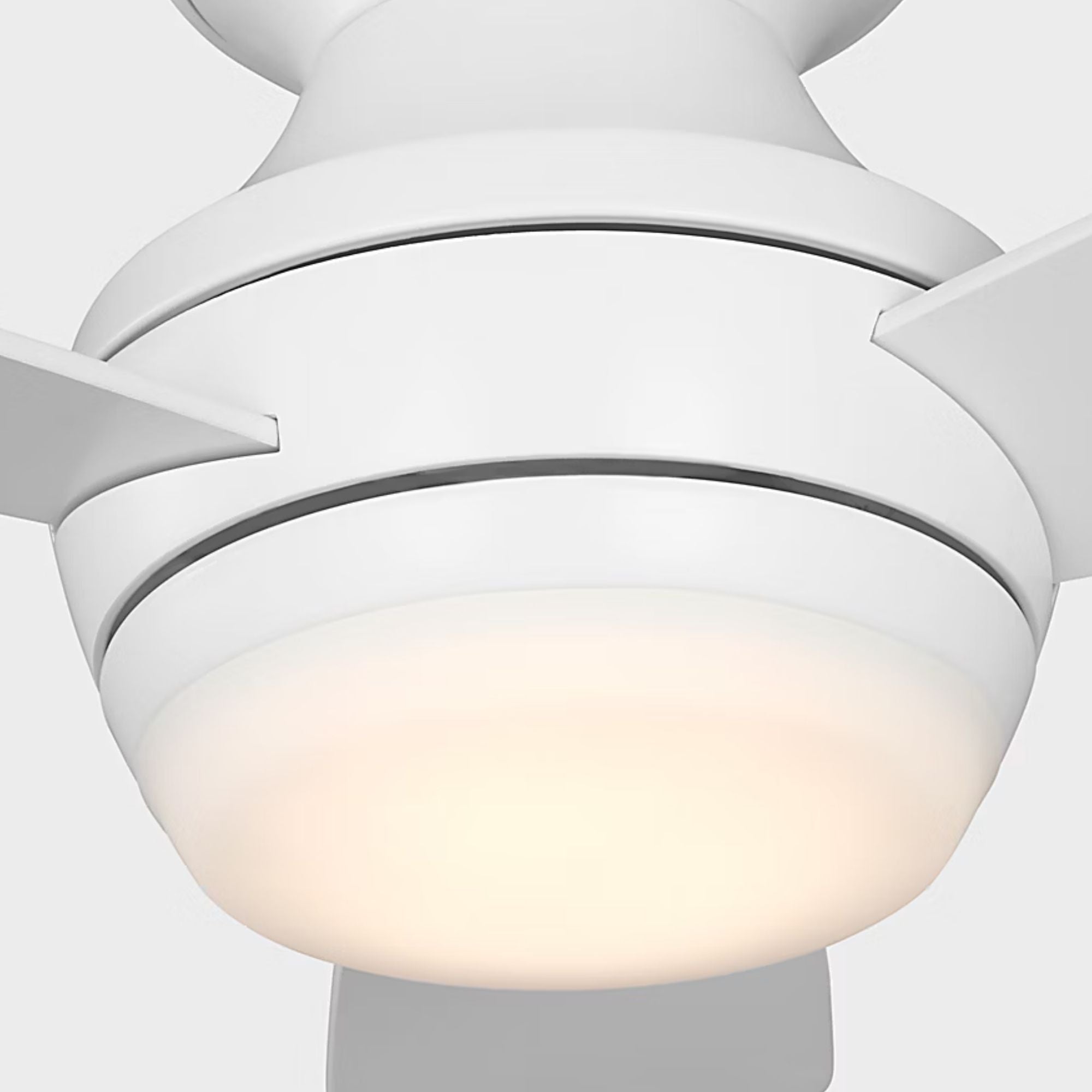Ikon 32" Matte White Hugger LED Ceiling Fan