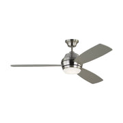 Ikon 52" Brushed Steel Downrod LED Ceiling Fan