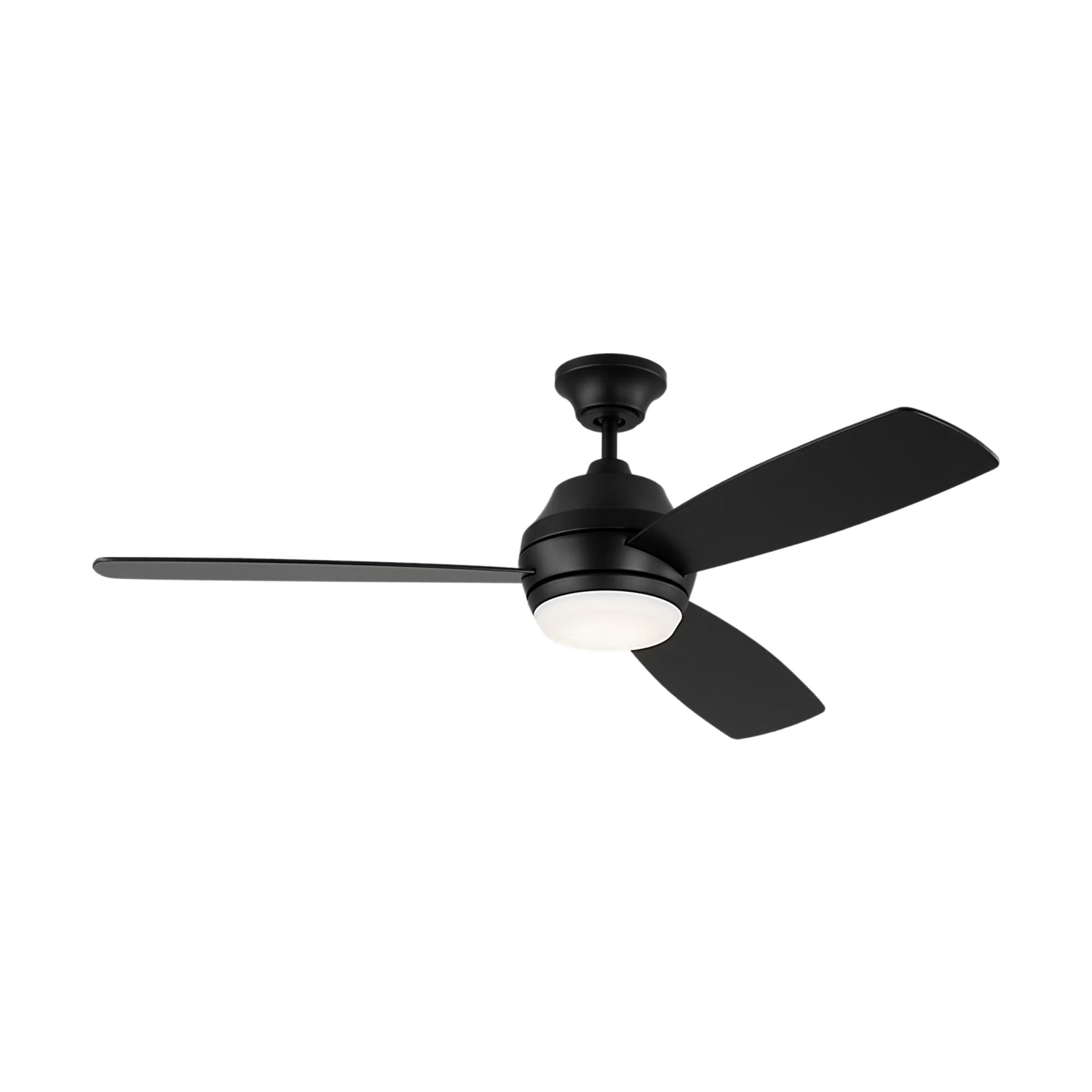 Ikon 52" Midnight Black Downrod LED Ceiling Fan