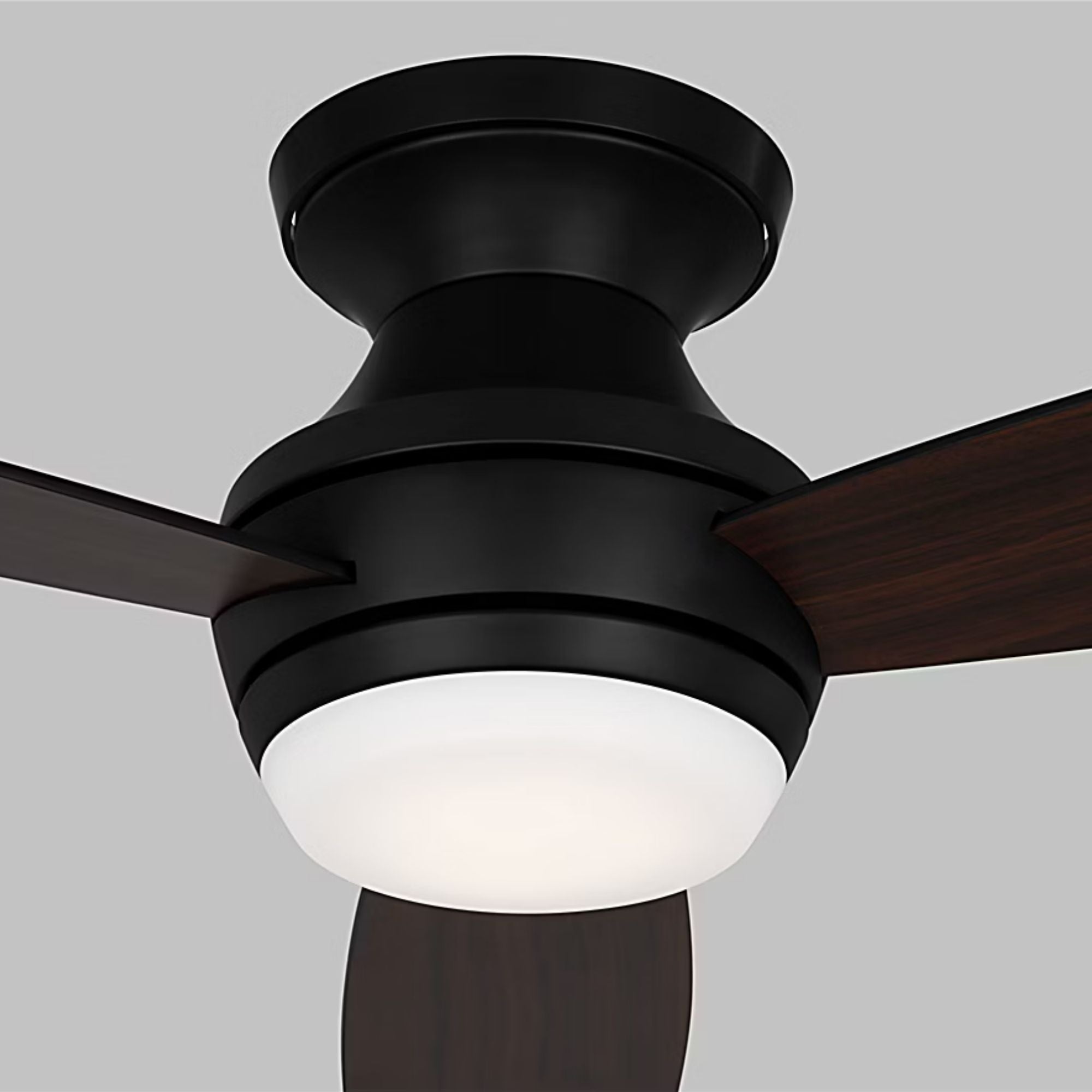 Ikon 44" Midnight Black Hugger LED Ceiling Fan