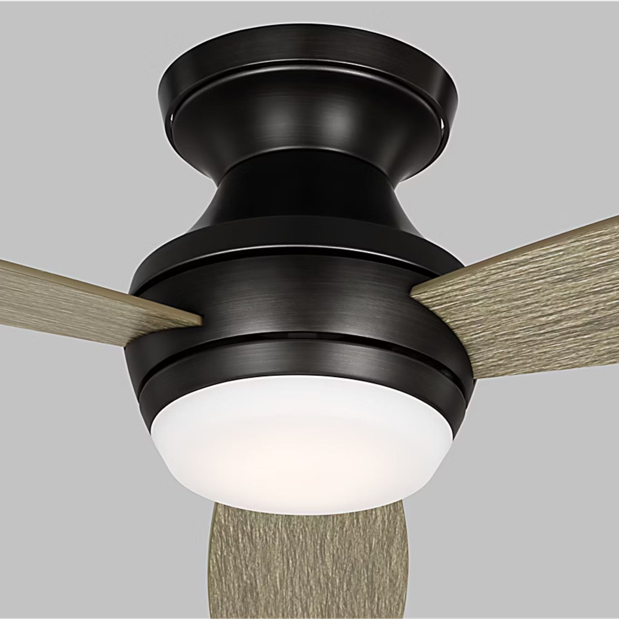 Ikon 52" Aged Pewter Semi Flush LED Ceiling Fan