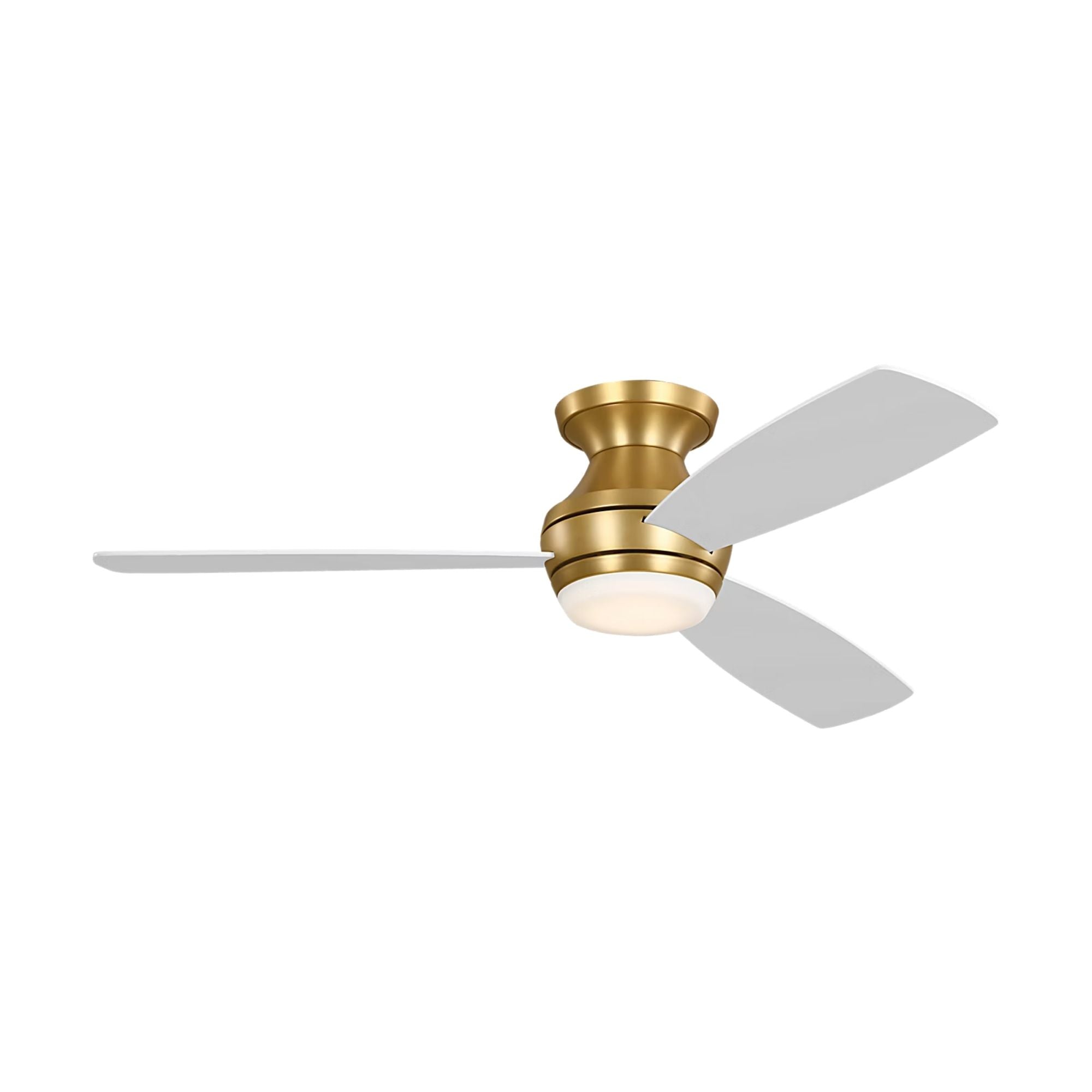 Ikon 52" Burnished Brass Semi Flush LED Ceiling Fan