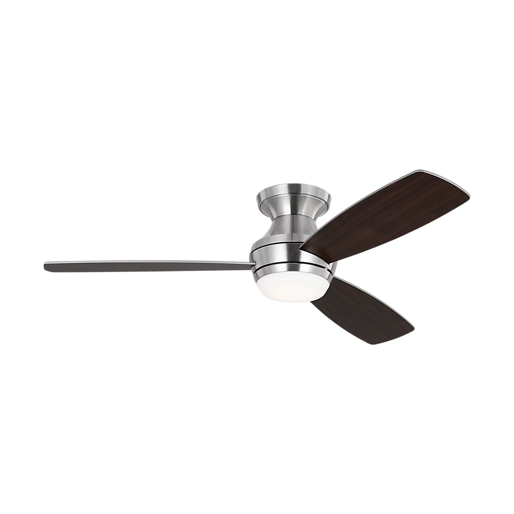 Ikon 52" Brushed Steel Semi Flush LED Ceiling Fan