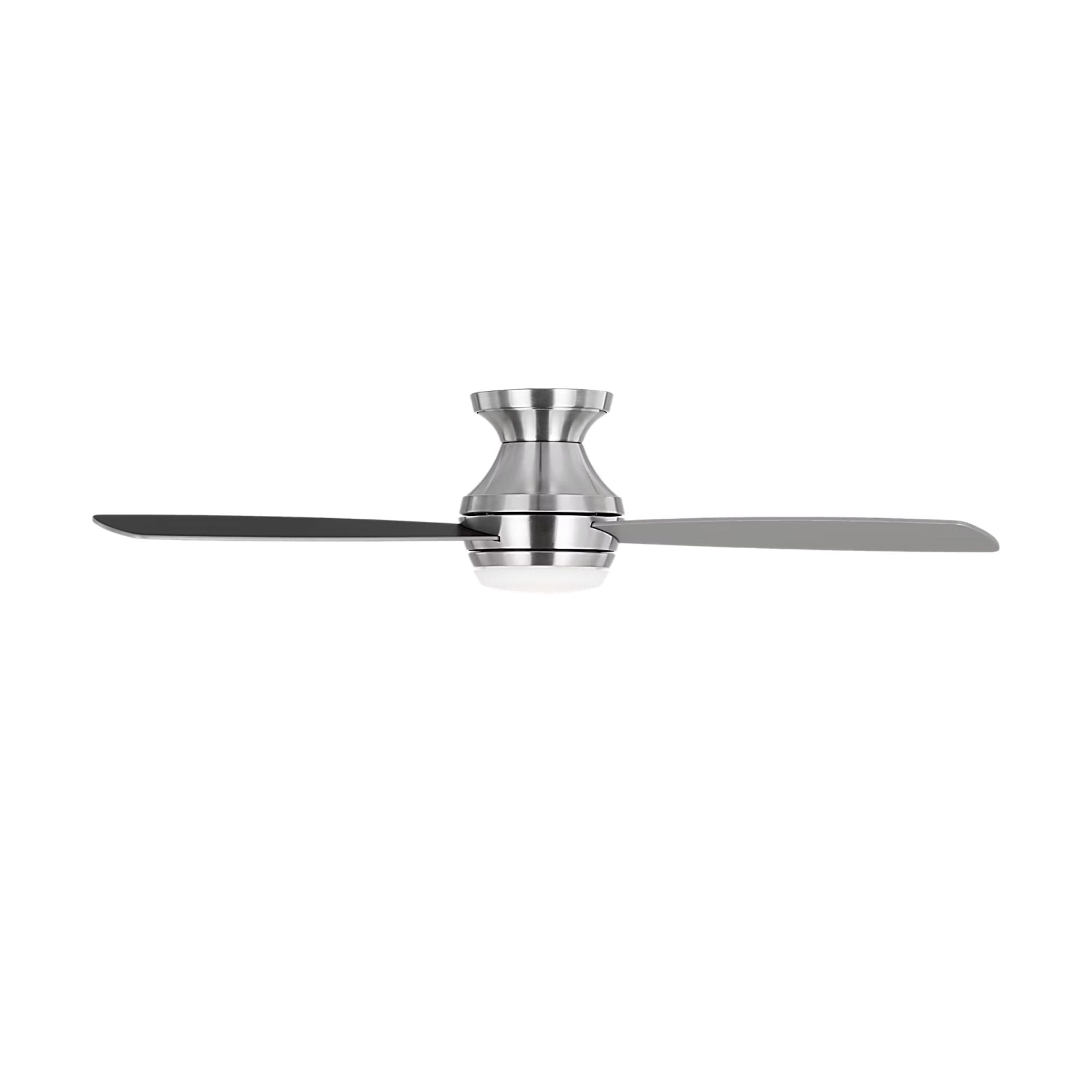 Ikon 52" Brushed Steel Semi Flush LED Ceiling Fan
