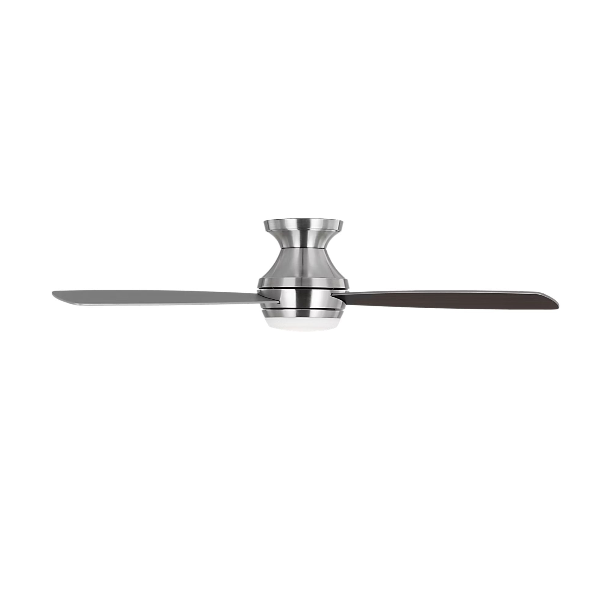 Ikon 52" Brushed Steel Semi Flush LED Ceiling Fan