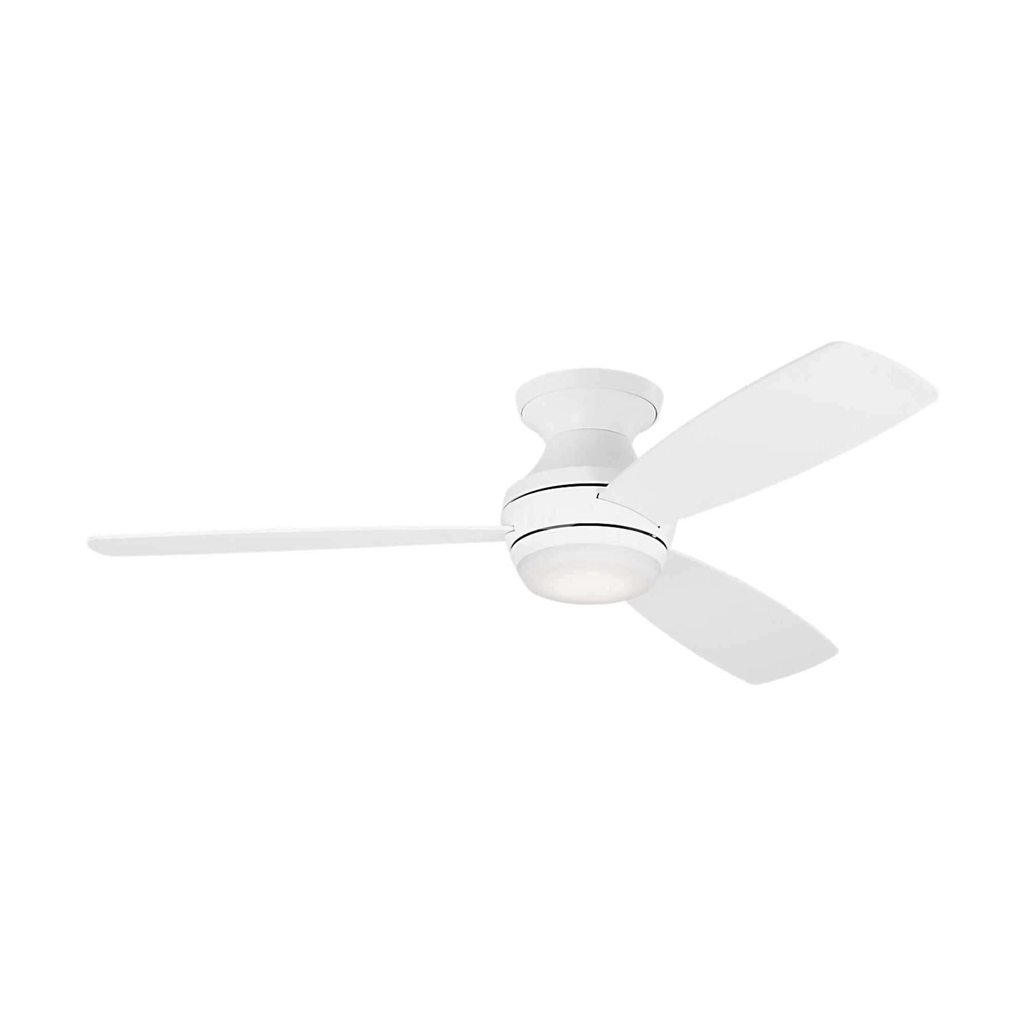 Ikon 52" Matte White Semi Flush LED Ceiling Fan