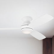 Visual Comfort Fan - Ikon 52" Matte White Semi Flush LED Ceiling Fan | Bees Lighting
