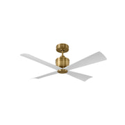 Launceton 44" Hand Rubbed Antique Brass 4-Blade LED Ceiling Fan
