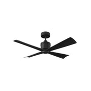 Launceton 44" Midnight Black 4-Blade LED Ceiling Fan