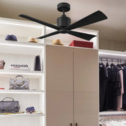 Visual Comfort Fan - Launceton 44" Midnight Black 4-Blade LED Ceiling Fan | Bees Lighting