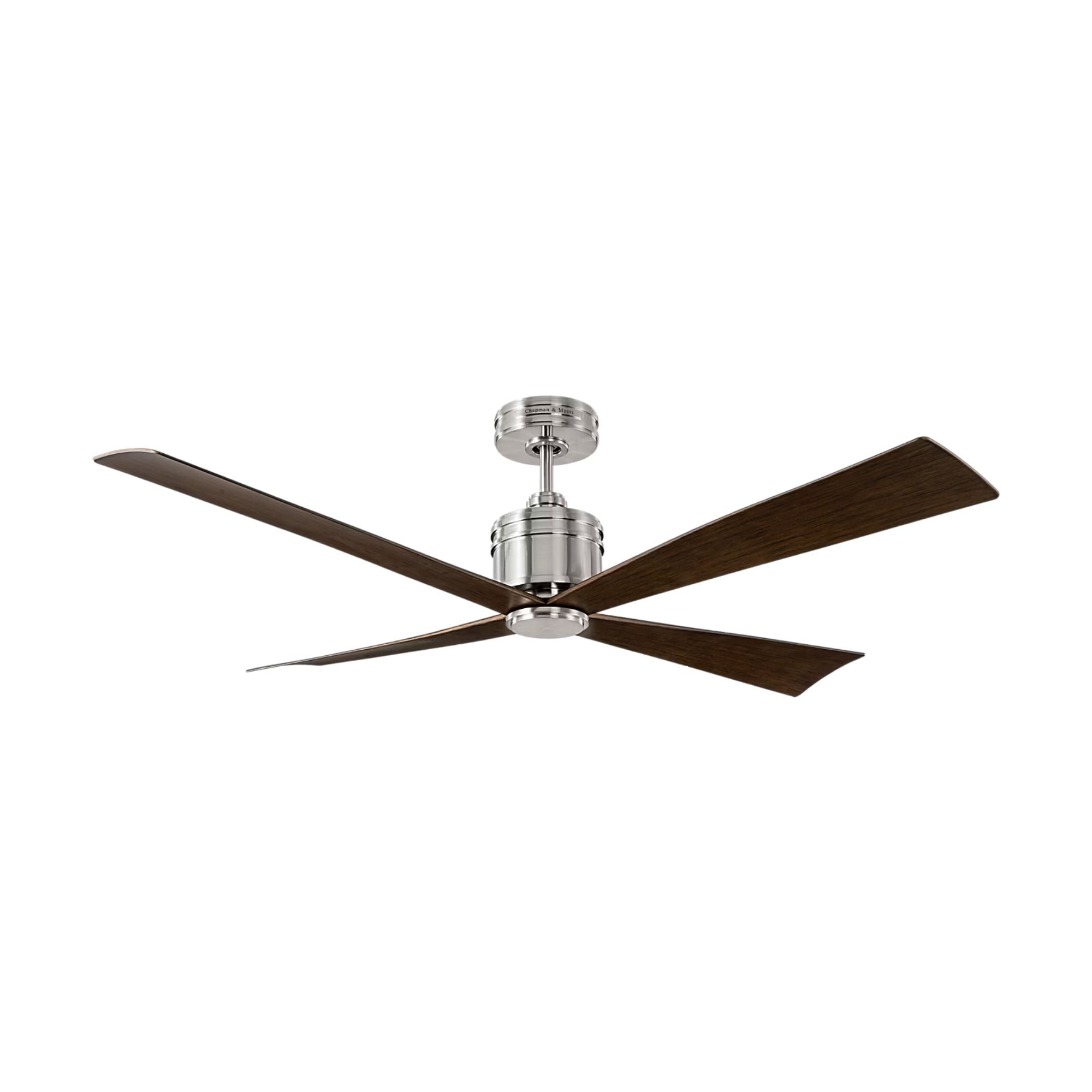 Launceton 56" Brushed Steel 4-Blade LED Ceiling Fan