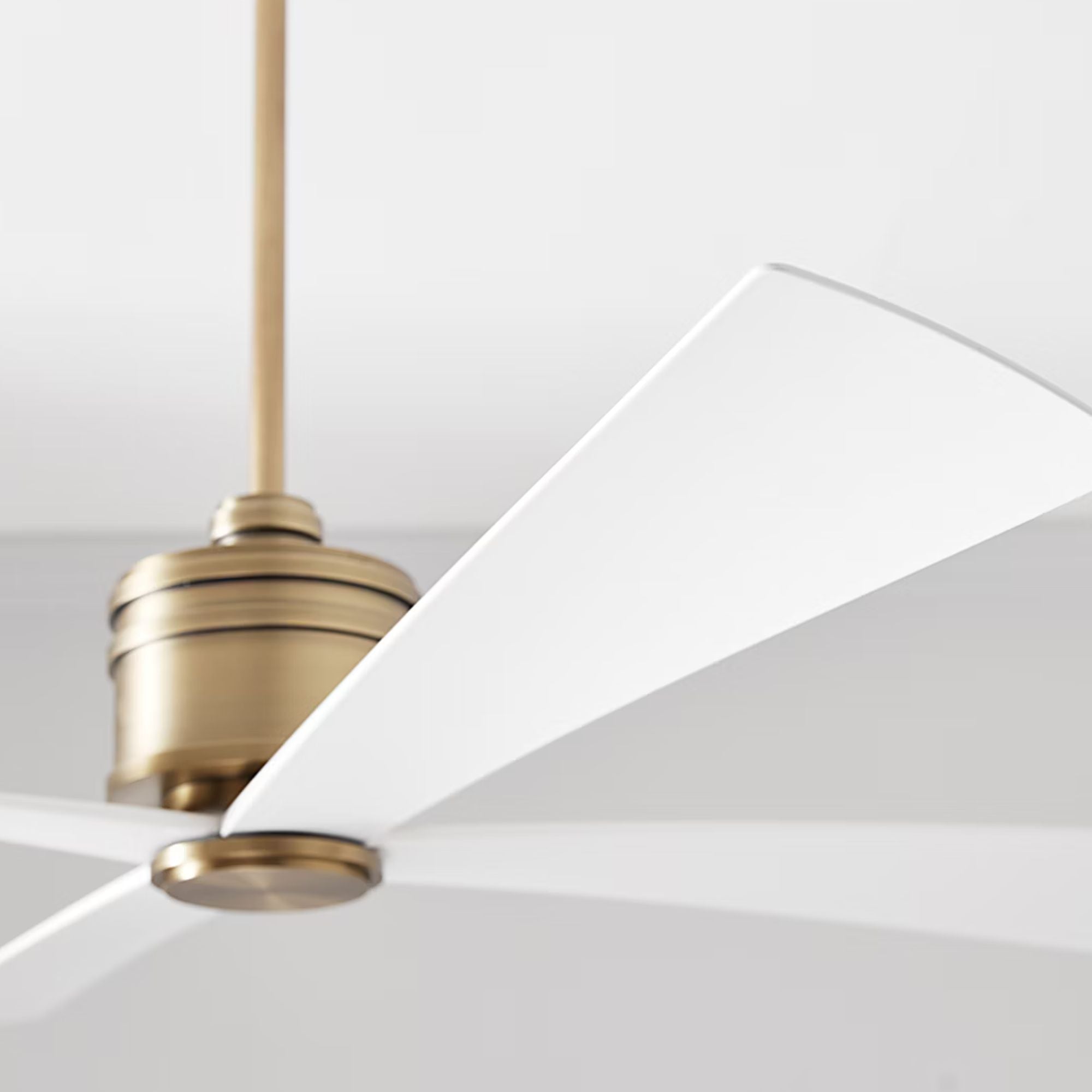 Launceton 56" Hand Rubbed Antique Brass 4-Blade LED Ceiling Fan