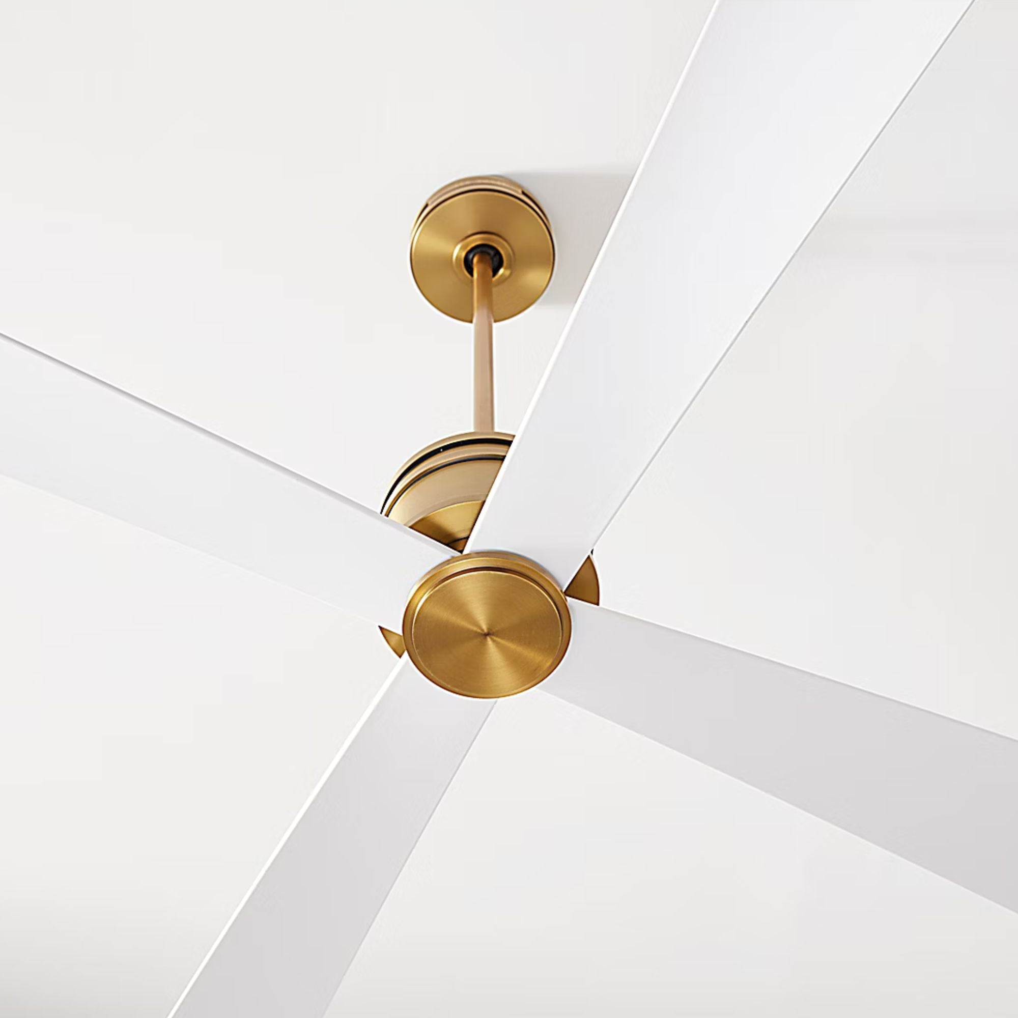 Launceton 56" Hand Rubbed Antique Brass 4-Blade LED Ceiling Fan