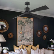 Visual Comfort Fan - Launceton 56" Midnight Black 4-Blade LED Ceiling Fan | Bees Lighting