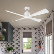 Visual Comfort Fan - Launceton 56" Matte White 4-Blade LED Ceiling Fan | Bees Lighting