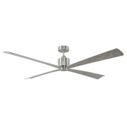 Launceton 72" Brushed Steel 4-Blade LED Ceiling Fan