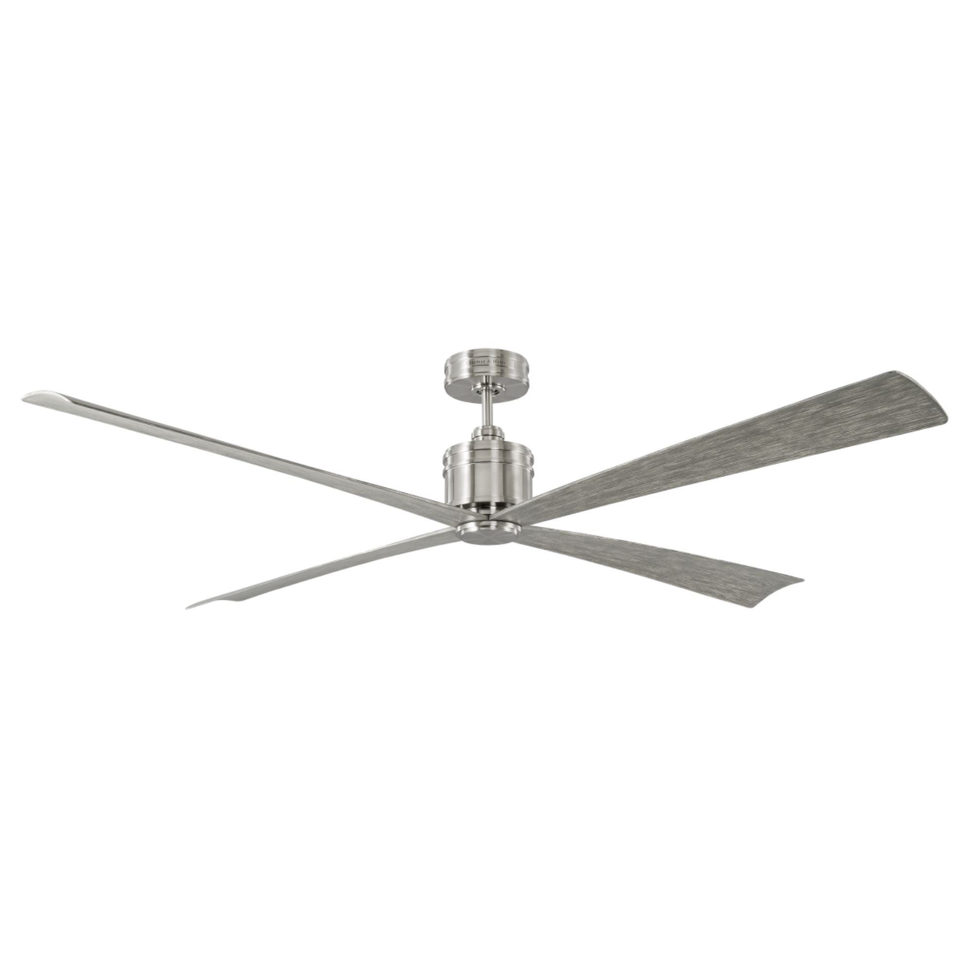 Launceton 72" Brushed Steel 4-Blade LED Ceiling Fan