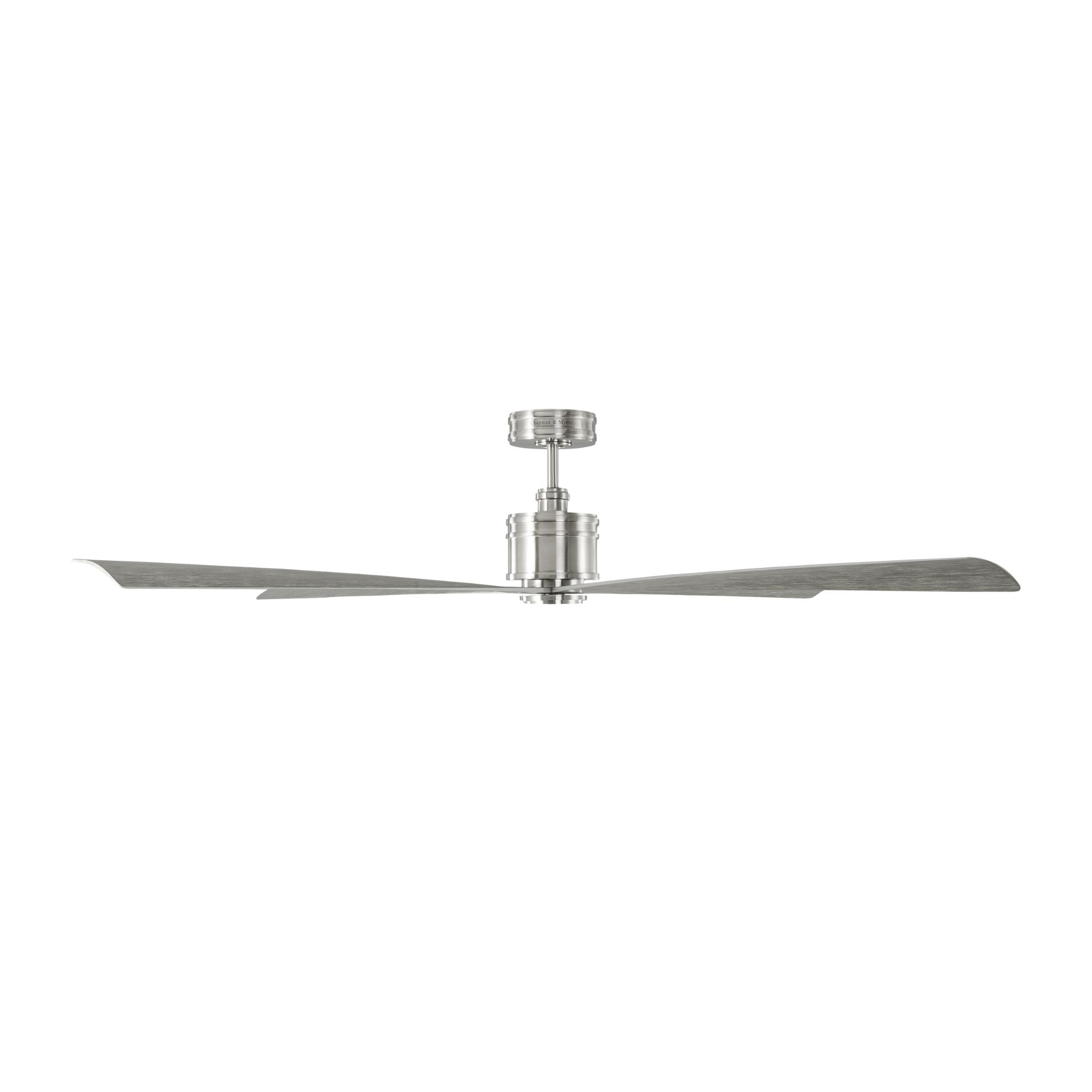 Launceton 72" Brushed Steel 4-Blade LED Ceiling Fan