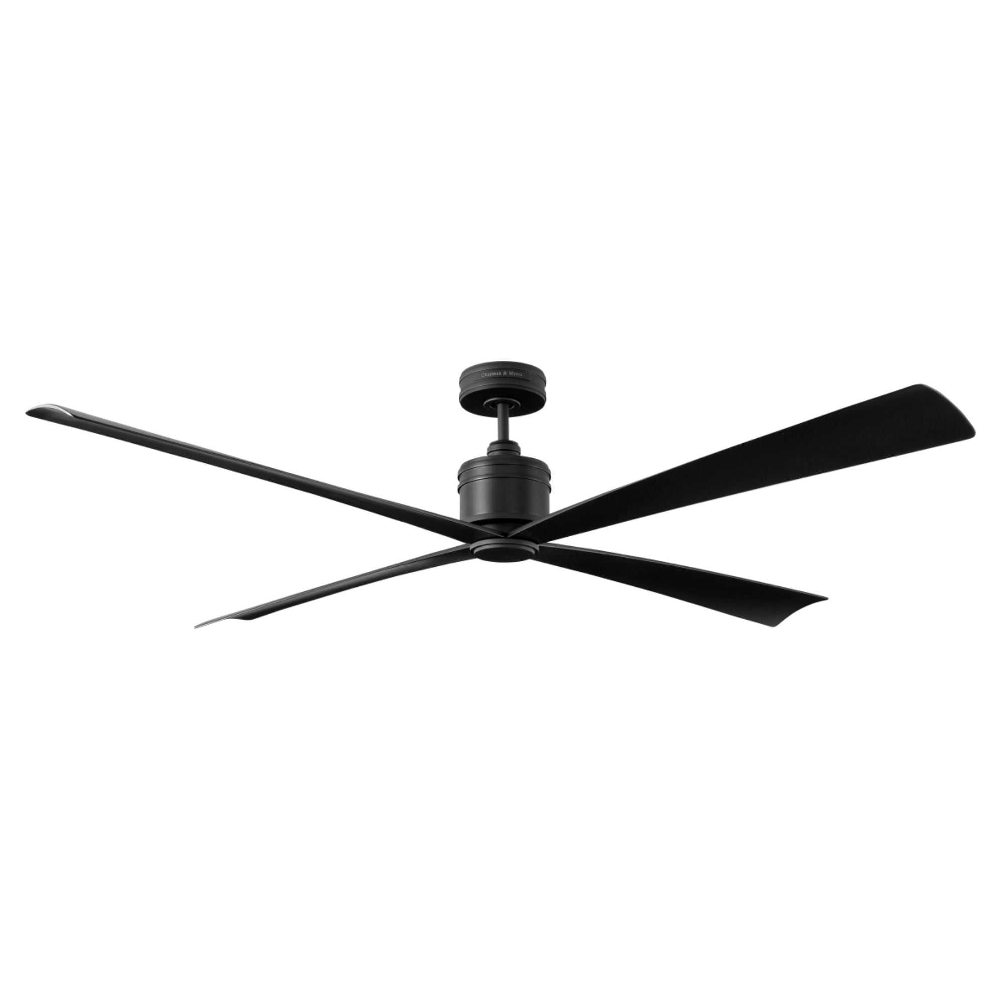Launceton 72" Midnight Black 4-Blade LED Ceiling Fan