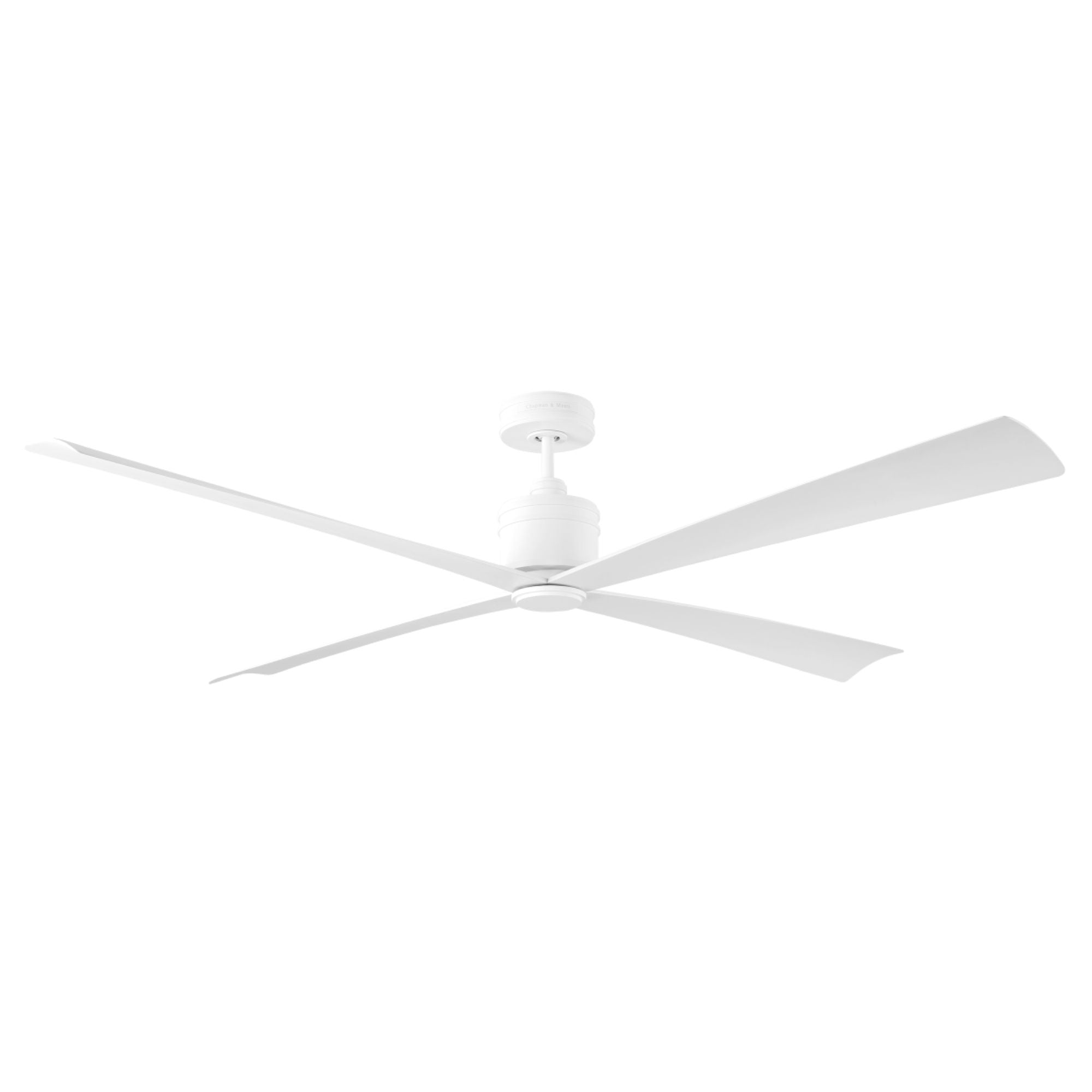 Launceton 72" Matte White 4-Blade LED Ceiling Fan