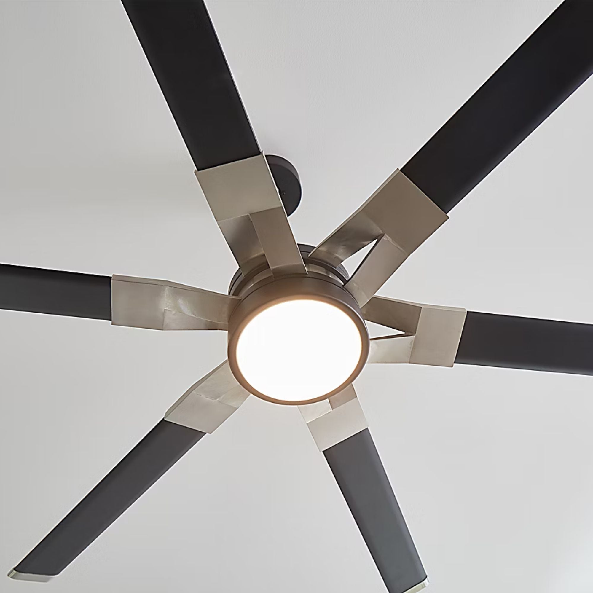 Loft 62" Black & Steel Damp Rated LED Ceiling Fan with Remote