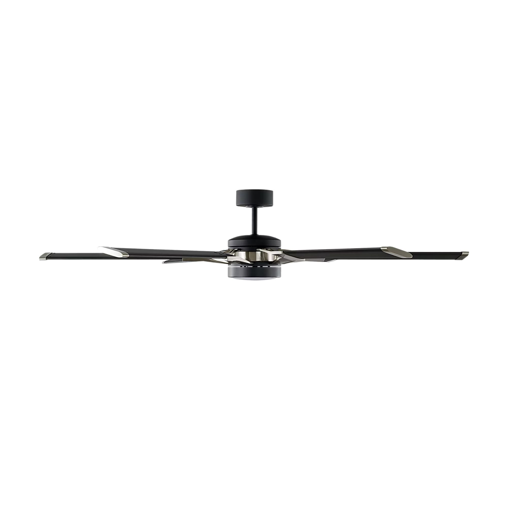 Loft 62" Black & Steel Damp Rated LED Ceiling Fan with Remote