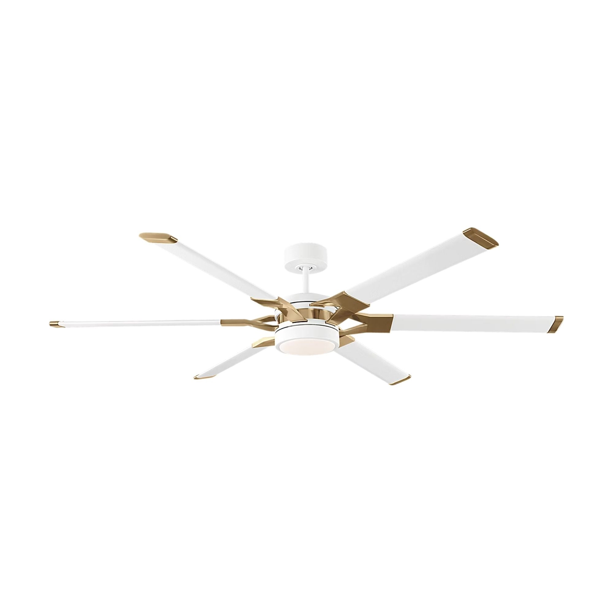 Loft 62" White & Brass Damp Rated LED Ceiling Fan with Remote