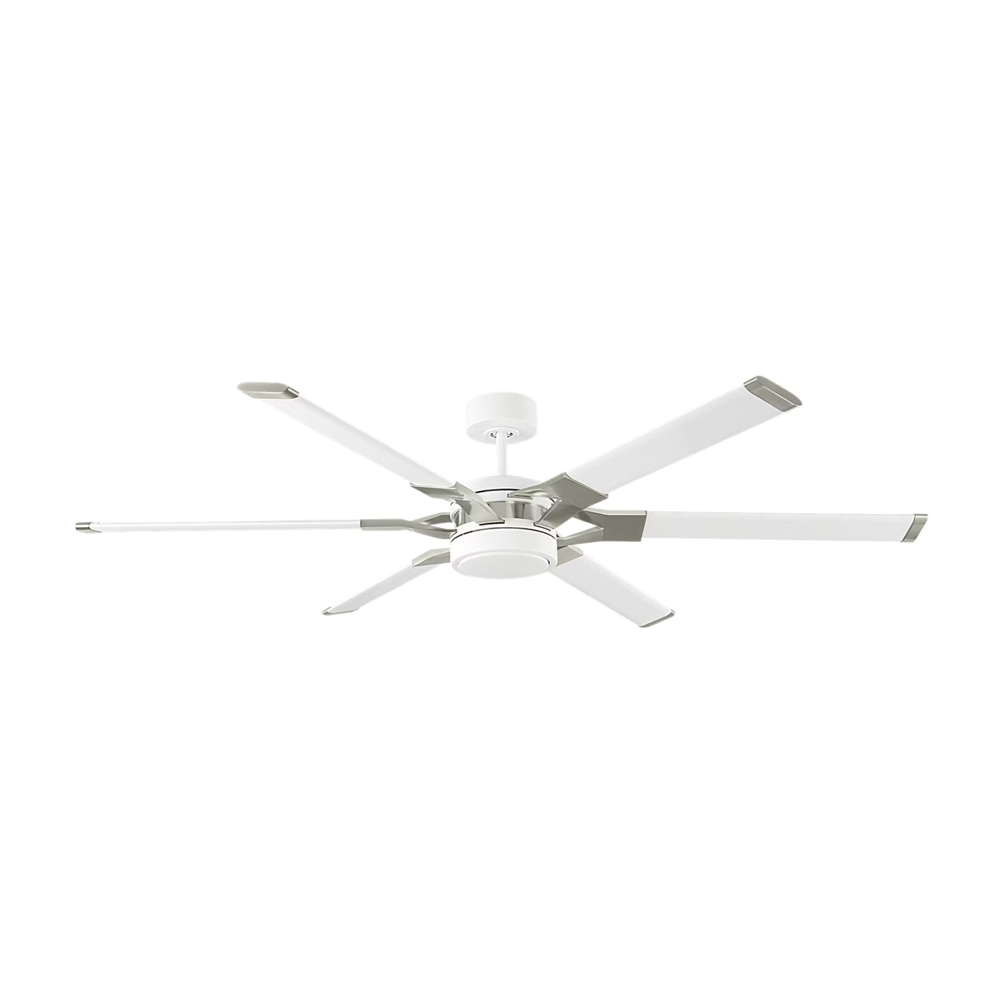 Loft 62" White & Steel Damp Rated LED Ceiling Fan with Remote