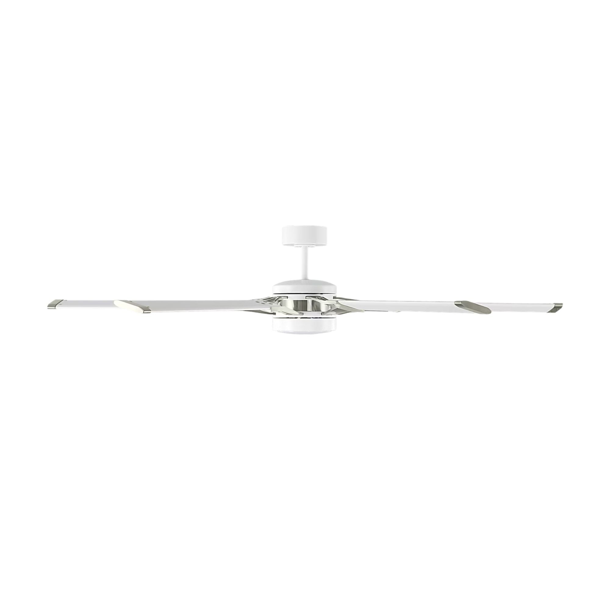 Loft 62" White & Steel Damp Rated LED Ceiling Fan with Remote