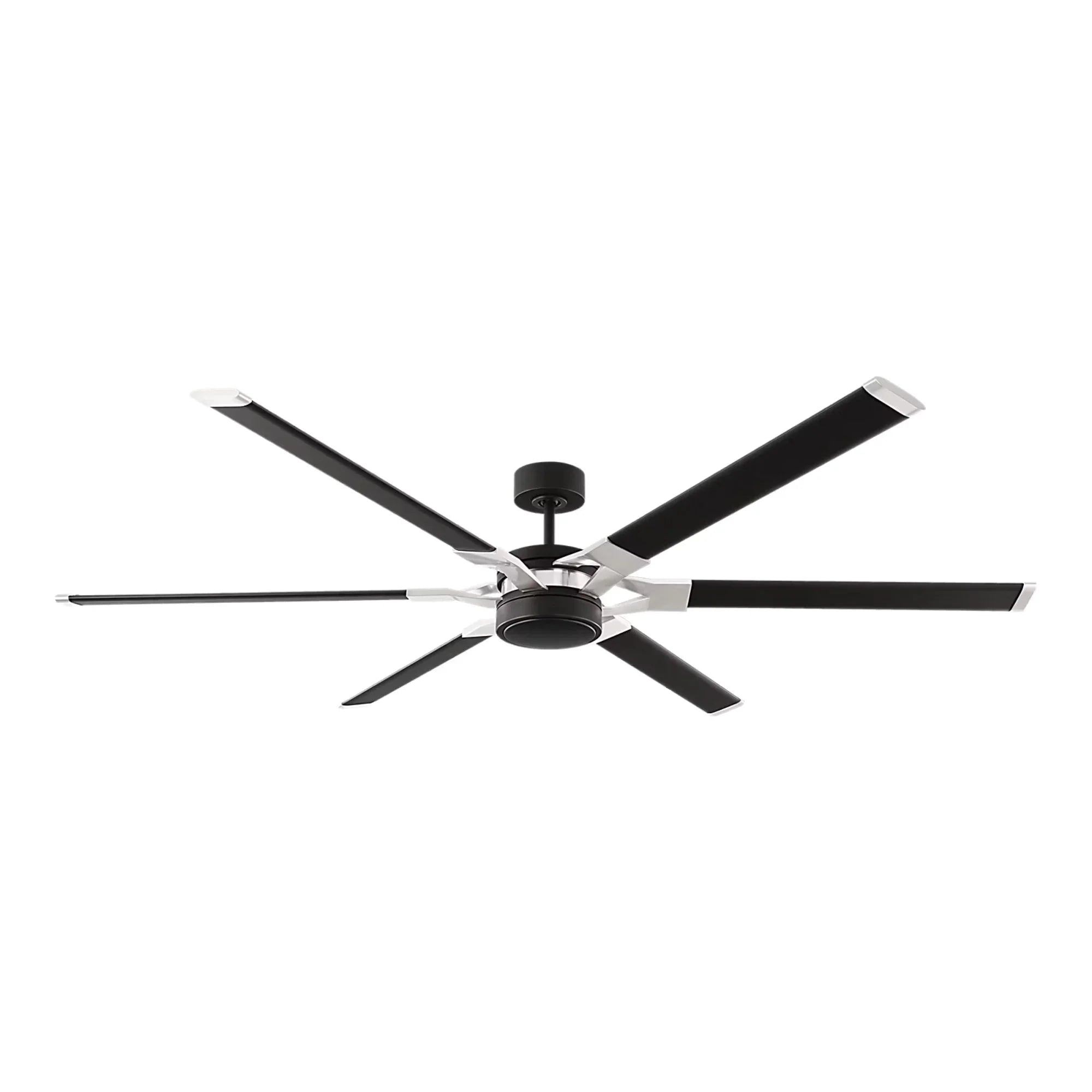Loft 72" Black & Steel Damp Rated LED Ceiling Fan with Remote