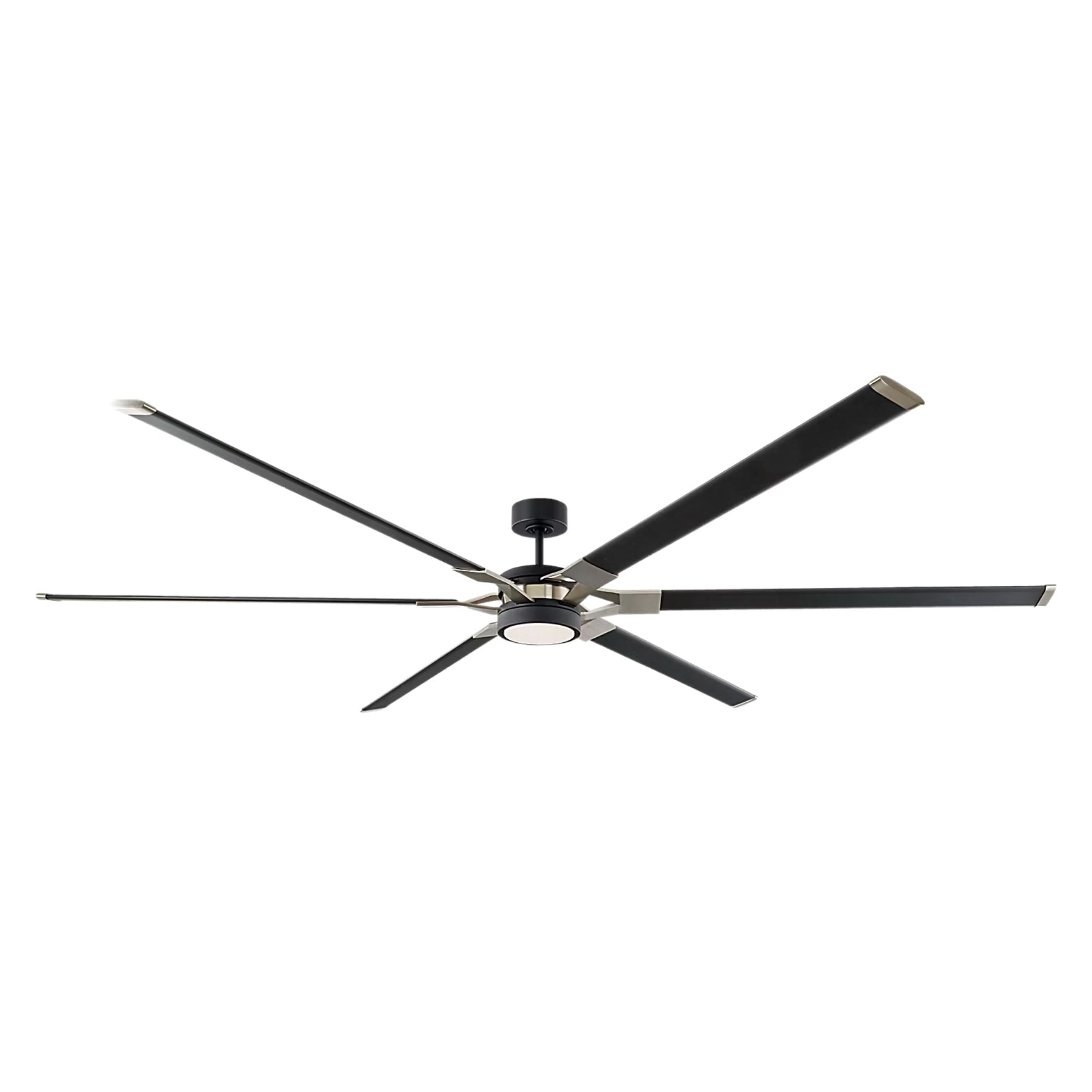 Loft 96" Midnight Black Large LED Ceiling Fan with Remote